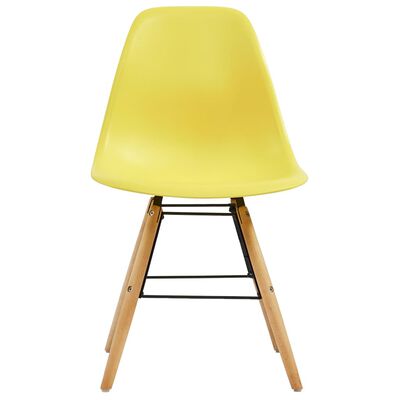 vidaXL Jedálenské stoličky 6 ks, žlté, plast