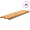 vidaXL Schodiskov&eacute; stupne 8 ks svetlohned&aacute; 100x25x2 cm dubov&yacute; mas&iacute;v