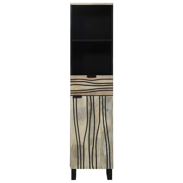 vidaXL K&uacute;peľňov&aacute; skrinka pod um&yacute;vadlo s dverami Biela 38 x 33 x 160 cm