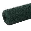 vidaXL Dr&ocirc;ten&eacute; pletivo, oceľ potiahnut&aacute; PVC 25x1,2 m, zelen&eacute;