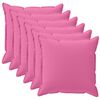 vidaXL Poťah na podložku 6 ks HOUTEN Ružov&aacute; 45 x 45 cm Polyester