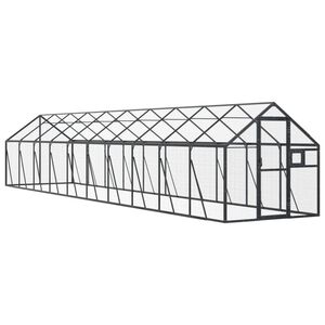 vidaXL Voli&eacute;ra antracitov&aacute; 1,79x10x1,85 m hlin&iacute;k