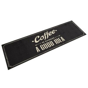 vidaXL Kuchynsk&yacute; koberec, prateľn&yacute;, n&aacute;pis Coffee 45x150 cm, zamat