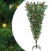 vidaXL Prevr&aacute;ten&yacute; umel&yacute; predsvetlen&yacute; vianočn&yacute; stromček s guľami 150 cm