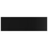vidaXL Prídavné police 8 ks, lesklé čierne 100x30x1,5 cm, drevotrieska