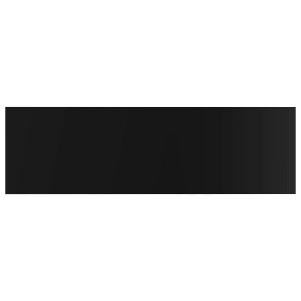 vidaXL Prídavné police 8 ks, lesklé čierne 100x30x1,5 cm, drevotrieska