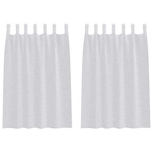 vidaXL Voile záclona 2 pcs Svetlosivá 140 x 140 cm Polyester