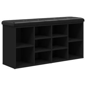 vidaXL Lavička na top&aacute;nky čierna 102x32x50 cm kompozitn&eacute; drevo