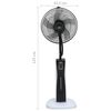 vidaXL Stojanov&yacute; ventil&aacute;tor s v&yacute;robou hmly a s diaľkov&yacute;m ovl&aacute;dan&iacute;m čierno-biely