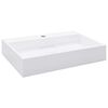 vidaXL Um&yacute;vadlo z miner&aacute;lneho/mramoroveho odliatku 60x38x11 cm biele