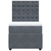 vidaXL Posteľn&yacute; r&aacute;m boxspring s matracom tmavosiv&yacute; 90x200 cm zamat