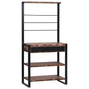 vidaXL Kuchynsk&yacute; reg&aacute;l Viacfarebn&yacute; a čierny 80 x 40 x 160 cm