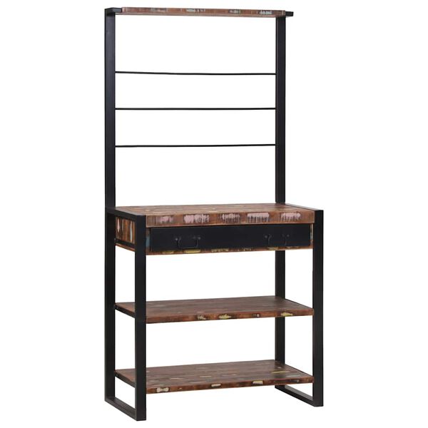 vidaXL Kuchynsk&yacute; reg&aacute;l Viacfarebn&yacute; a čierny 80 x 40 x 160 cm