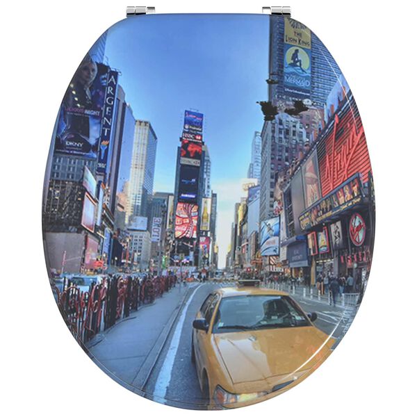 vidaXL WC sedadlo Viacfarebn&yacute; 44 x 38 cm MDF doska