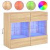 vidaXL TV n&aacute;stenn&aacute; skrinka s LED svetlami dub sonoma 78,5x30x60,5 cm