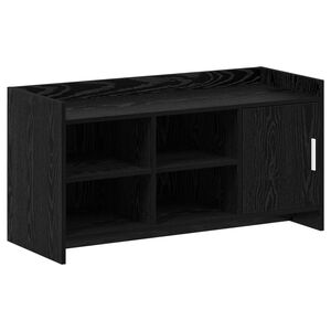 vidaXL Skriňa na top&aacute;nky s &uacute;ložiskom Čierny dub 100 x 39,5 x 51 cm