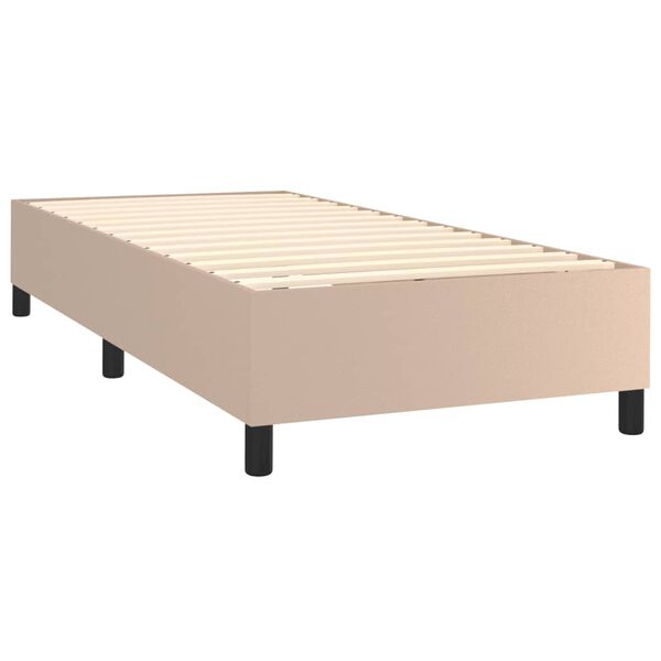 vidaXL Boxspring posteľ s matracom kapuč&iacute;nov&aacute; 100x200 cm umel&aacute; koža