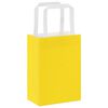 vidaXL Papierové tašky 250 ks s rúčkami, žlté, 15x8x21 cm