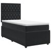 vidaXL Posteľ boxspring s matracom Čierna 80 x 200 cm Zamat