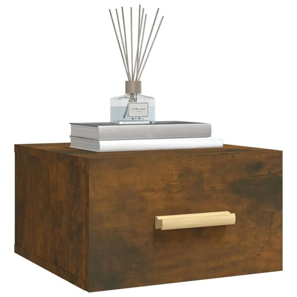 vidaXL Nástenné nočné stolíky 2 ks dymový dub 35x35x20 cm