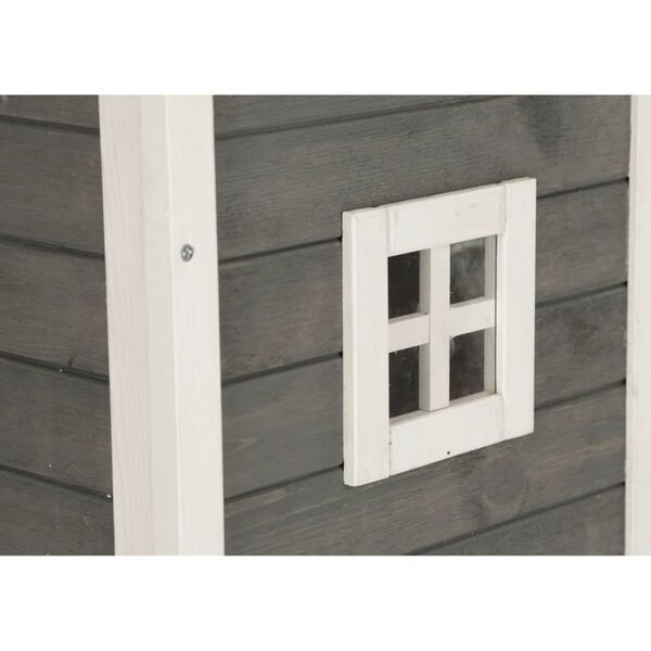 Kerbl Vonkajší mačací domček Family 57x55x80 cm sivý a biely