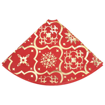 vidaXL Luxusná deka pod vianočný stromček ponožka červená 90 cm látka