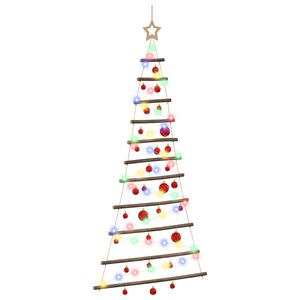 vidaXL Zavesen&yacute; vianočn&yacute; stromček s guľami 150 cm 80 LED Viac farieb