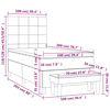 vidaXL Boxspring posteľ s matracom tmavosiv&aacute; 100x200 cm l&aacute;tka