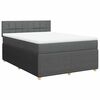 vidaXL Boxspring posteľ s matracom tmavosiv&aacute; 160x200 cm l&aacute;tka