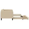 vidaXL Rozkladacia denná posteľ so zásuvkami krémová 80x200 cm látka