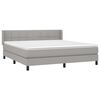 vidaXL Boxspring posteľ s matracom bledosiv&aacute; 180x200 cm l&aacute;tka