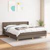 vidaXL Posteľn&yacute; r&aacute;m boxspring s matracom sivohned 180x200 cm l&aacute;tka