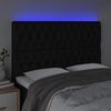 vidaXL Čelo postele s LED čierne 144x7x118/128 cm l&aacute;tka