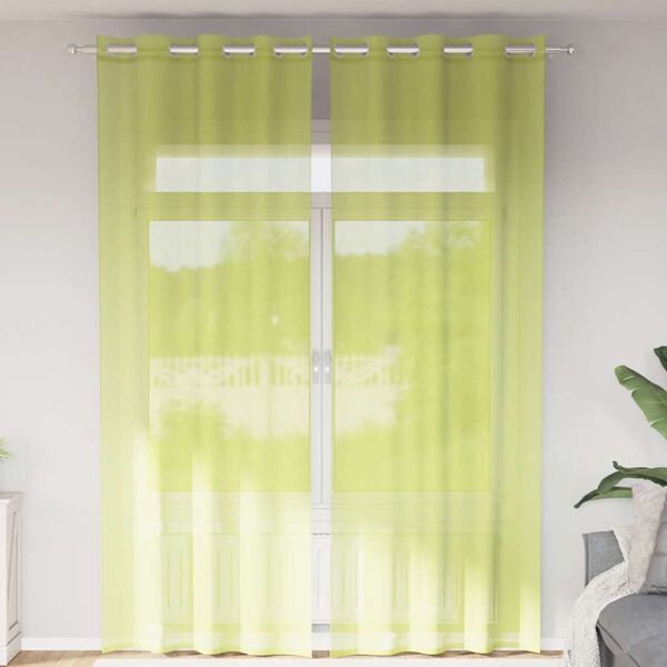vidaXL Vo&aacute;lov&eacute; z&aacute;vesy s priechodkami 2 ks Apple Green 140x260 cm