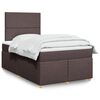 vidaXL Boxspring posteľ s matracom tmavohned&aacute; 120x200 cm l&aacute;tka
