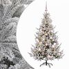 vidaXL Umel&yacute; vianočn&yacute; stromček s vianočn&yacute;mi guľami 120 cm 150 LED