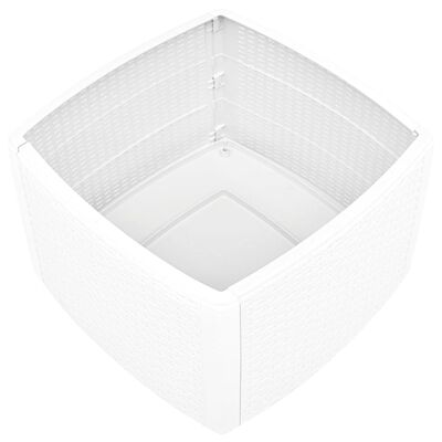 vidaXL Príručný stolík, biely 54x54x36,5 cm, plast