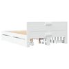 vidaXL Posteľn&yacute; r&aacute;m s čelom biely 135x190 cm kompozitn&eacute; drevo