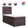 vidaXL Boxspring posteľ s matracom tmavohned&aacute; 90x190 cm l&aacute;tka