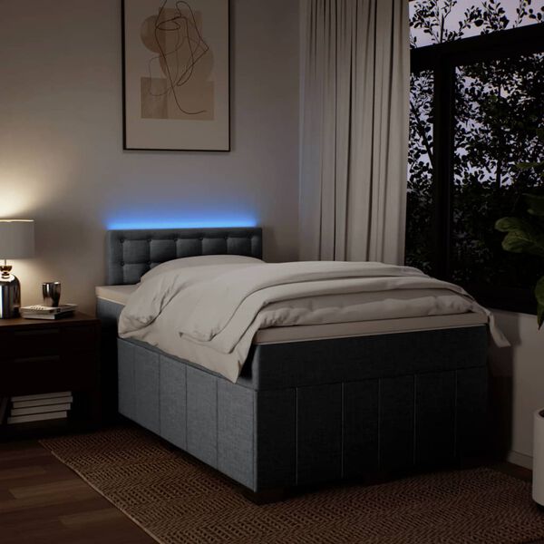 vidaXL Boxspring posteľ s matracom bledosiv&aacute; 120x190 cm l&aacute;tka