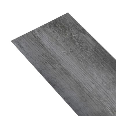 vidaXL Nesamolepiace podlahové dosky, PVC 5,26 m² 2 mm, lesklé sivé