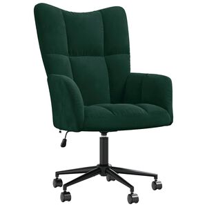 vidaXL Relaxačn&eacute; kreslo tmavozelen&eacute; zamat