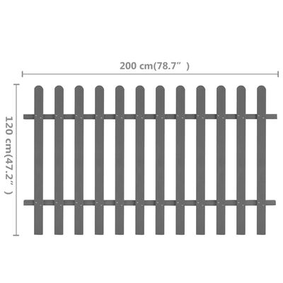 vidaXL Latkový plot, WPC 200x120 cm