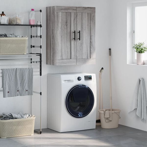 vidaXL N&aacute;stenn&aacute; skrinka siv&yacute; dub sonoma 69,5x34x90 cm kompozitn&eacute; drevo