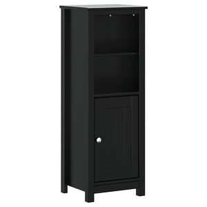 vidaXL Komoda do k&uacute;pelne BERG čierna 40x34x110 cm mas&iacute;vna borovica