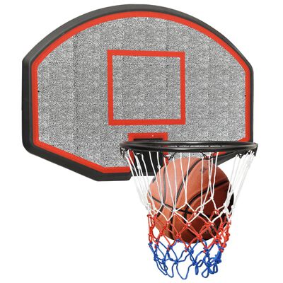 vidaXL Basketbalová doska čierna 71x45x2 cm polyetén