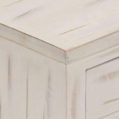 vidaXL Nočný stolík biely 40x30x50 cm masívne mangovníkové drevo