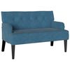 vidaXL Chesterfield lavica Modr&aacute; 112 x 65,5 x 75 cm Zamat