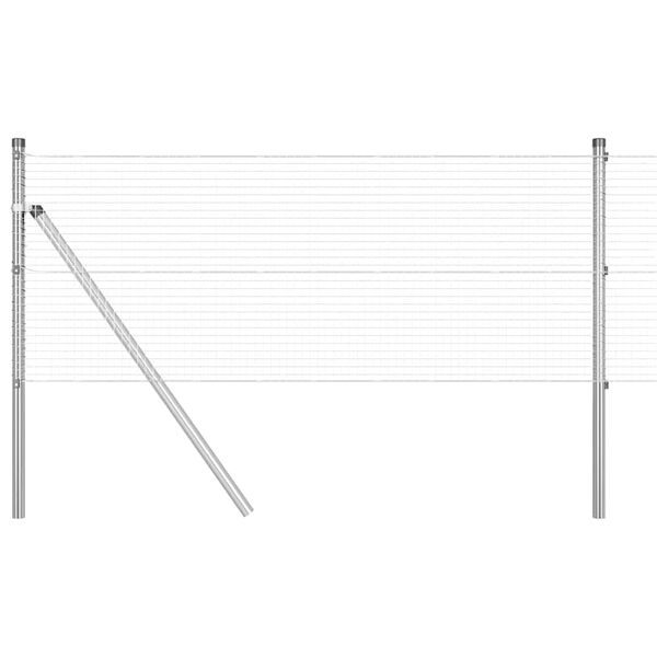 vidaXL Stĺp na plot. Strieborn&aacute; 50 x 0,8 m (19 x 19 mm mriežka) Oceľ