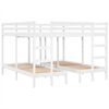 vidaXL Trojit&aacute; poschodov&aacute; posteľ, biela 200x200/80x200 cm, borovica